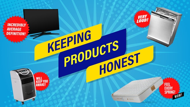 Keeping products honest hero banner for campaign